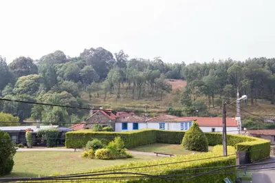 a house on a hill with bushes and trees at CASA PITAXAN in Melide
