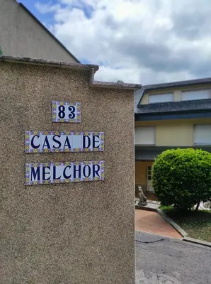 a sign that says casa del mediator on a building at CASA DE MELCHOR in Cruces