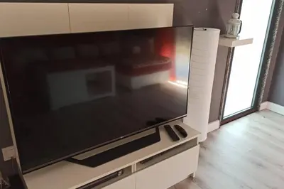 a large flat screen tv in a living room at Apartamento en ribeira sacra. Chantada in Chantada