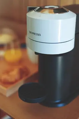 a food processor sitting on top of a table at Azotea Suites in Ponferrada