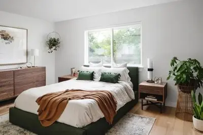 a bedroom with a large bed and a window at AREA PLAYA VIVEIRO APARTAMENTS , XOVE in Jove