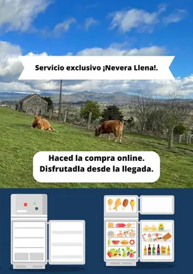 a screenshot of a website with a picture of a cow at O Balcon Do Oitaven, vuestra finca privada en Galicia in Pontevedra