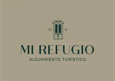 a logo of a door with the text m refugio at Mi Refugio in Monforte de Lemos