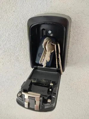 a small electronic device with a skeleton in a box at A Chamiseiriña in Padrón