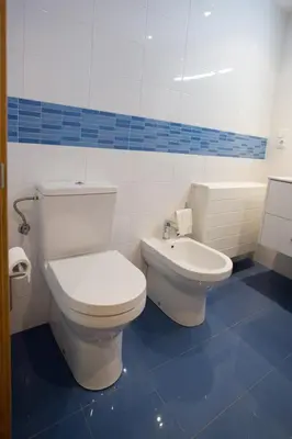 a bathroom with a toilet and a bidet at Casa Goros in Melide
