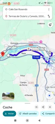 a map of the proposed route for the upgrade to the cavalier freeway at Piso Estación Termal GARAJE Y AIRE ACONDICIONADO in Ourense