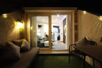 a room with a couch and a living room at ESTRELLA de RIBADEO in Ribadeo