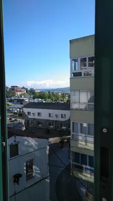 a view from a window of a building at Estudio. Sada, A Coruña. in Sada
