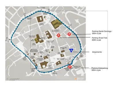 a map of the city of dublin with attractions at La Rúa de San Pedro by Clabao in Lugo