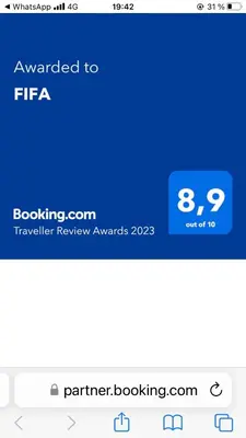 a screenshot of a cell phone screen with a parameter recovery award at FIFA in Arzúa