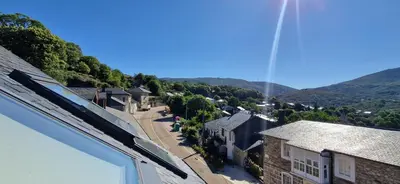 a view from the edge of a house at Casa Rustica CESAR in Lubián