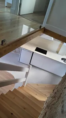 an overhead view of the floor of a house at Casa Leirón in Parada del Sil