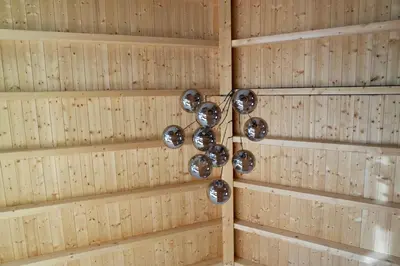 a wall with a bunch of lights on it at El Parreiro VUT-LE-1607 in Villablino