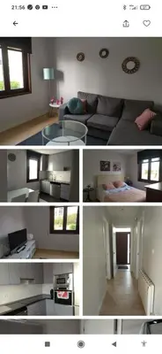 a collage of four pictures of a living room at Casanova in Fene