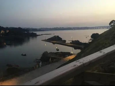 a view of a body of water with boats in it at Apartamento Sta Cruz 2 Dormitorios in A Coruña
