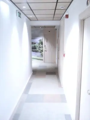 an empty hallway in an office building at Hotel Francisco II in Ourense