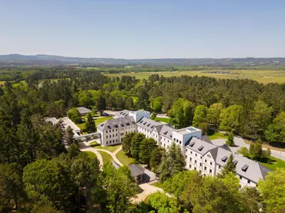 an aerial view of a building at Iberik Gran Balneario de Guitiriz in Guitiriz