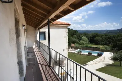 a view from the balcony of a house at A Casa da Fonte Azul in Ourense