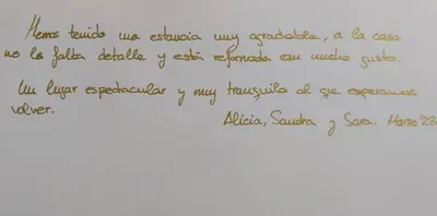 a letter from a friend of mine handwriting at Quintana&lev in Viveiro