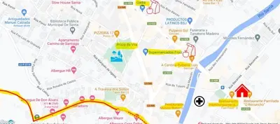 a map of the city of bermondsey at Tu piso en el Camino de Santiago in Sarria