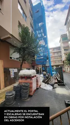 a building under construction in a city at O cuarto de abastos in Ourense