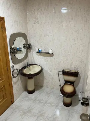 a bathroom with a toilet and a sink at Piso turístico Baralla in Baralla
