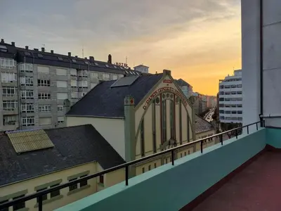a view from the roof of a building at Piso centrico en Ribadeo in Ribadeo