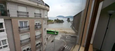a view from a window of a building at Miramar in Viveiro