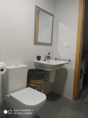 a bathroom with a toilet and a sink at O RECUNCHO DE BERE in Ribadeo